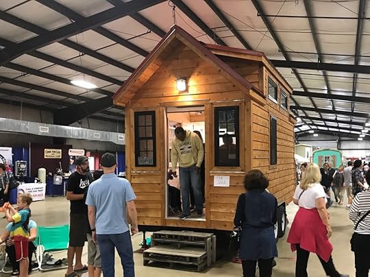 This teensy cabin would look right at home in the forest.
