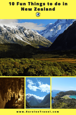 Pin2, 10 Fun Things to do in New Zealand, Survive Travel