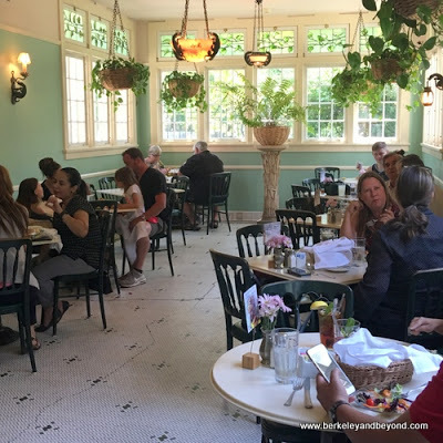 dining room at Guenther House Restaurant in King William Historic District of San Antonio, Texas