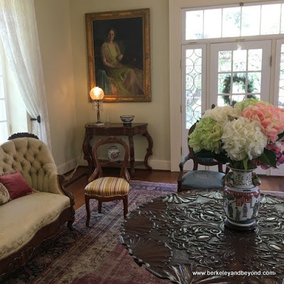 library at Guenther House Museum in King William Historic District of San Antonio, Texas