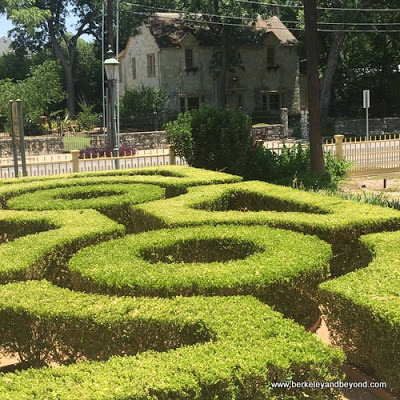 hedge maze at Edward Steves Homestead Museum in King William Historic District of San Antonio, Texas