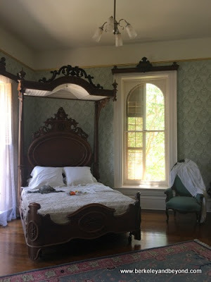 bedroom at Edward Steves Homestead Museum in King William Historic District of San Antonio, Texas