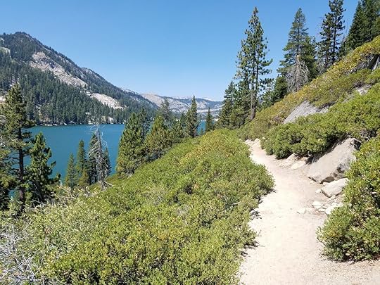 View of Echo lake from Tahoe rim and the Pacific crest trail