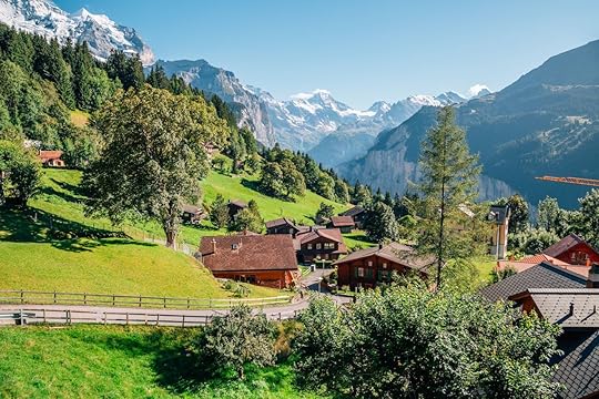 Wengen village in Switzerland