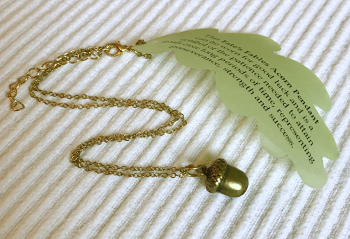 single acorn necklace