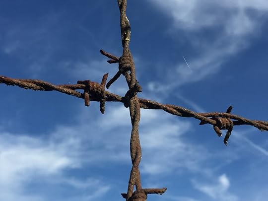 Barbed wire fence at Dachau