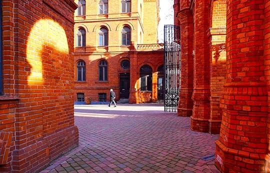 Inner square of Manufaktura, arts center, shopping mall, and leisure complex in Lodz, Poland