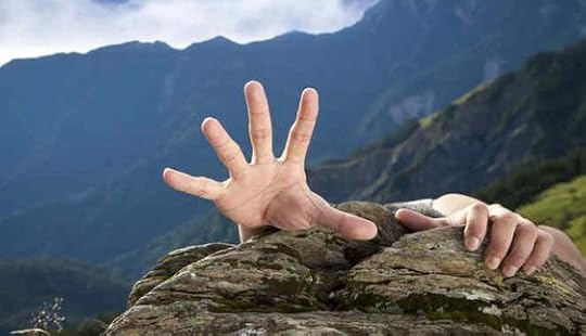 hanging by the fingernails