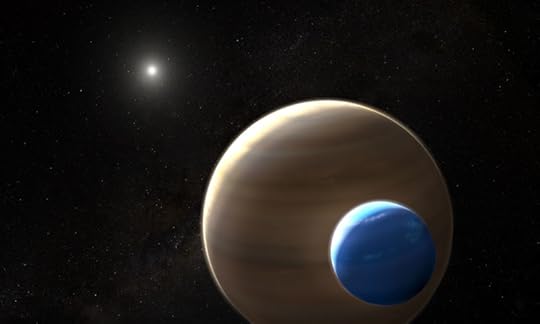 Los telescopios espaciales Hubble y Kepler de la NASA han descubierto lo que podr��a ser la primera luna fuera de nuestro sistema solar. Ser��n necesarias m��s observaciones para confirmar este descubrimiento. Image Credit: NASA/ESA/L. Hustak