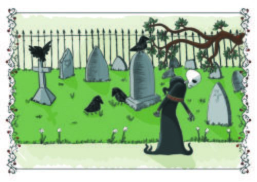 Grim in Graveyard
