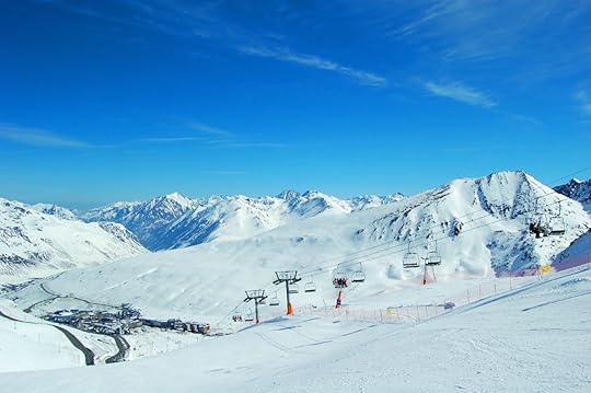 Mountains and ski lift in Andorra