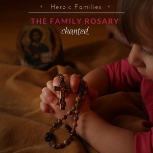 child chanting rosary