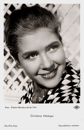 Christiane Hörbiger in Immer die Radfahrer (1958)