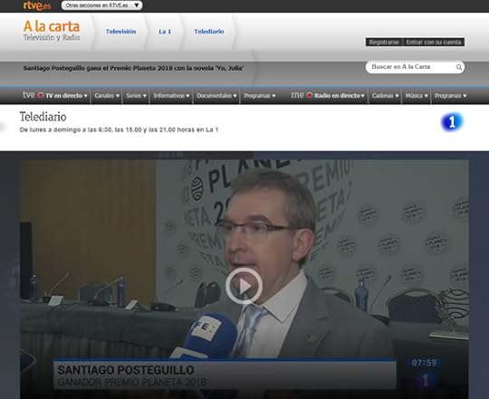 Santiago Posteguillo ganador premio planeta 2018 - RTVE