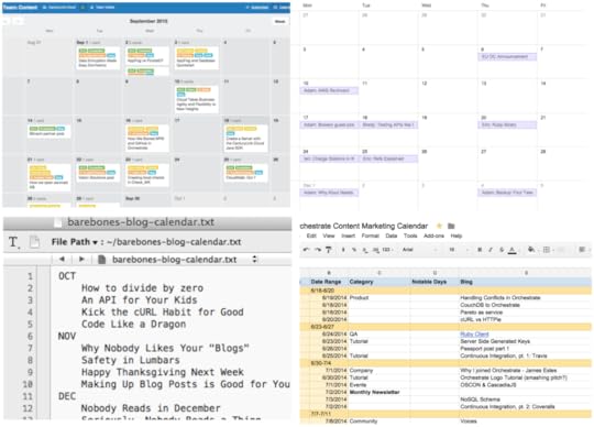 Editorial calendars: the tool doesn't matter