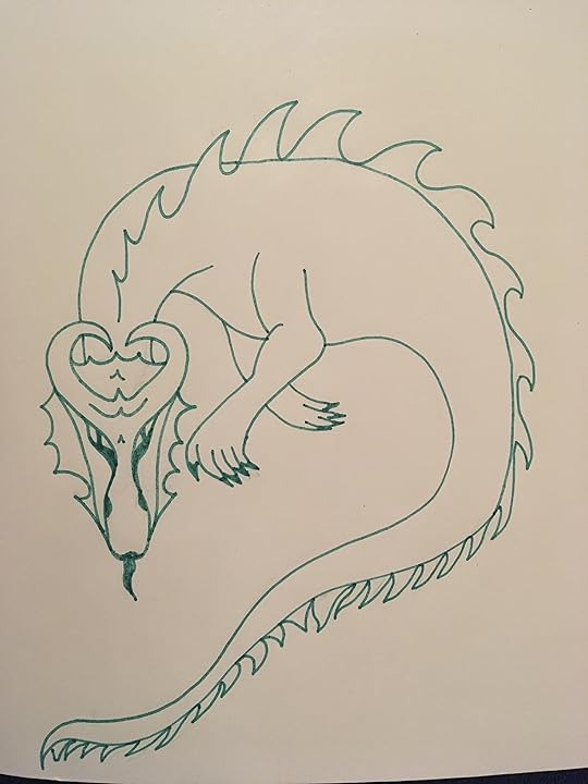 Dragon sticking out tongue