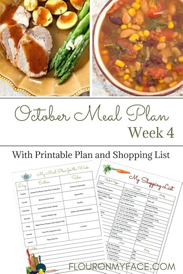 Weekly Meal Plan 17 for the 4th week of October with free meal planning printables and menu planning templates.