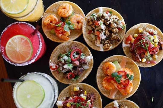 Tacos and margaritas from Blanco Tacos and Tequila in the Phoenix airport 