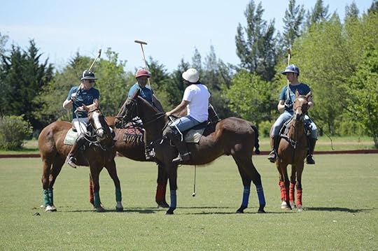 Argentinian polo players on a polo field