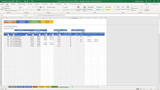 Coaching factuur en urenstaat dashboard schermvoorbeeld