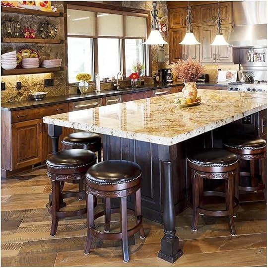 Furniture Kitchen High Gloss White Kitchen Cabi Brown Kitchen island Tables with Storage