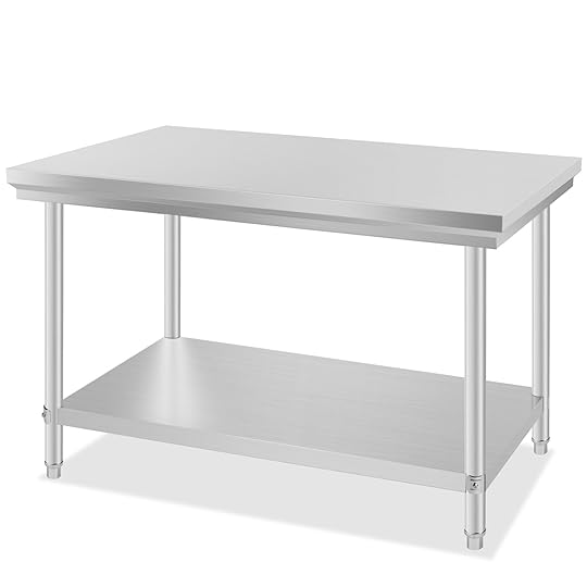 Kitchen Work Table with Shelves 24 X 48 Quot Stainless Steel Kitchen Work Prep Table Storage