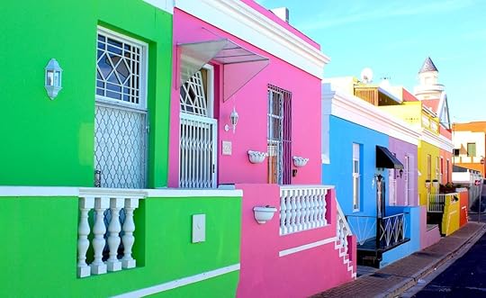 Colorful houses in Cape Town, South Africa