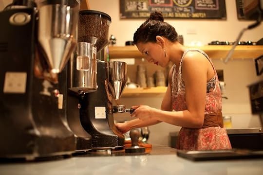 female barista