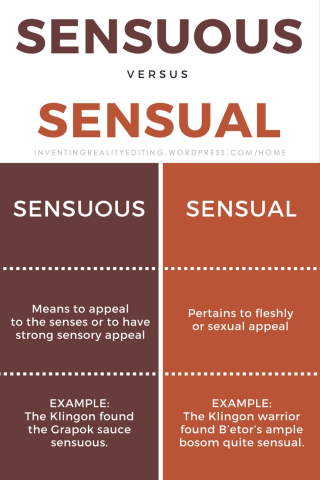 Sensuous vs. sensual
