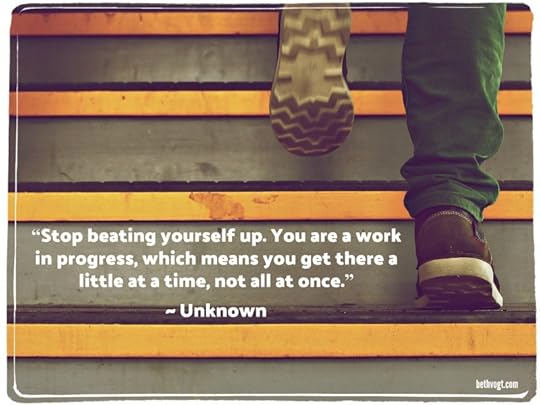 person walking up stone staircase