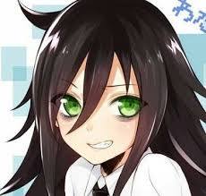 Image result for manga female black hair green eyes