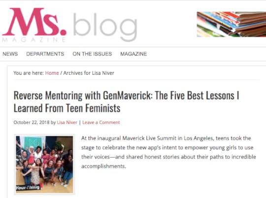 Lisa Niver's article for Ms. Magazine