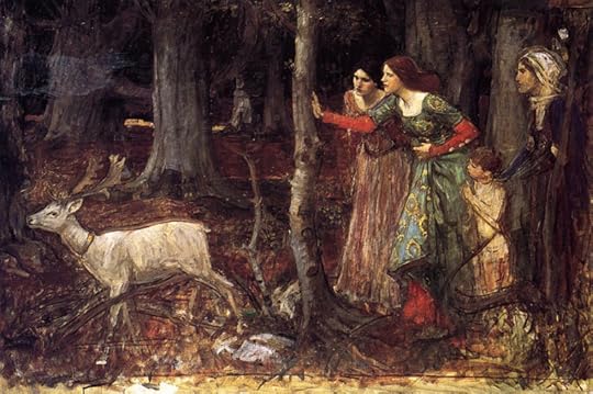 A study for The Mystic Wood by John William Waterhouse