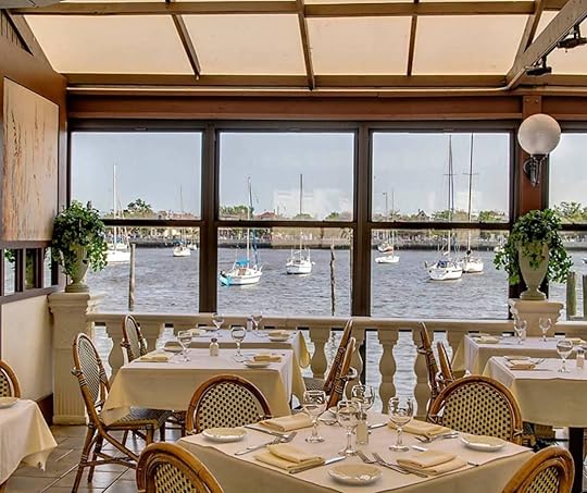 View of the water from the il Fornetto restaurant in NYC