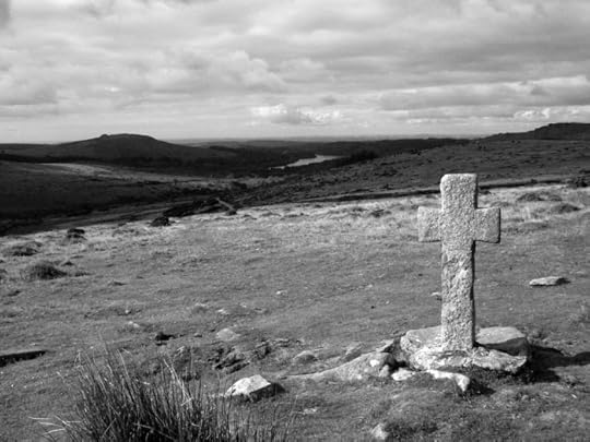 Ancient cross near Crzaywell Pool on Dartmoor