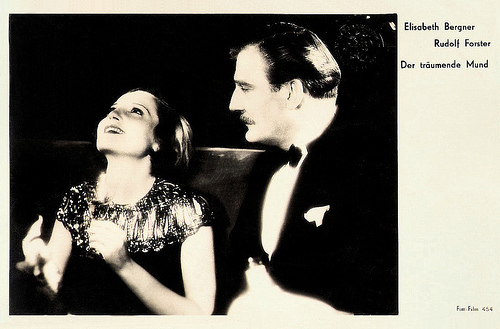 Elisabeth Bergner and Rudolph Forster in Der träumende Mund