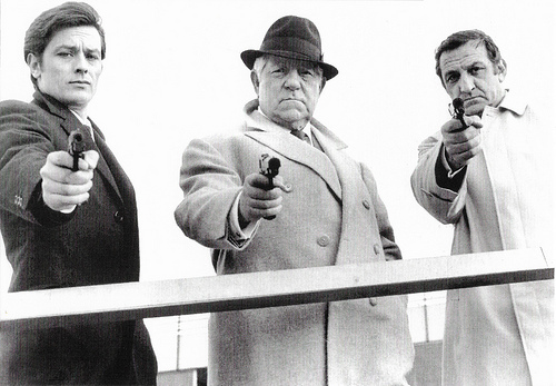 Alain Delon, Jean Gabin and Lino Ventura in Le clan des Siciliens (1969)