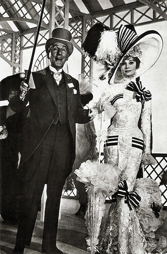 Audrey Hepburn and Wilfrid Hyde-White in My Fair Lady (1964)