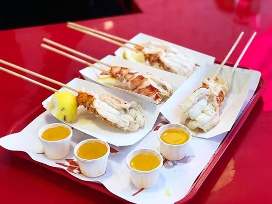 Lobster skewers from the The Highroller Lobster Co. in Maine