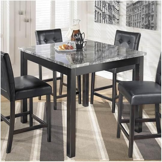 Maysville Square Counter Height Dining Table and Stools Set Kitchen Tables with Bar Stools