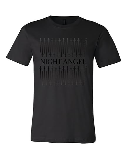 black-on-black Night Angel 10th Anniversary shirt