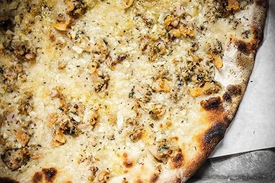 Clam pizza from the original Frank Pepe's Pizza New Haven