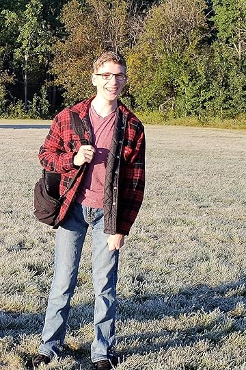 Jude with a rare caught-on-camera smile on the first day of school.
