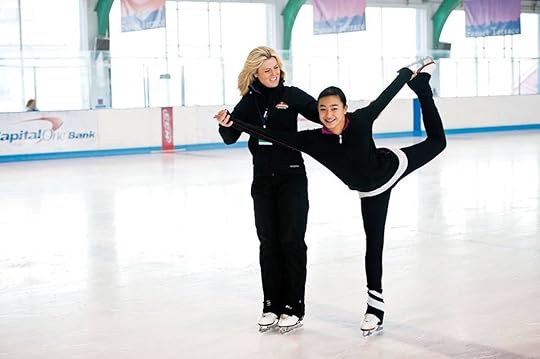 Ice skaters in NYC at the Chelsea Piers Sky Rink