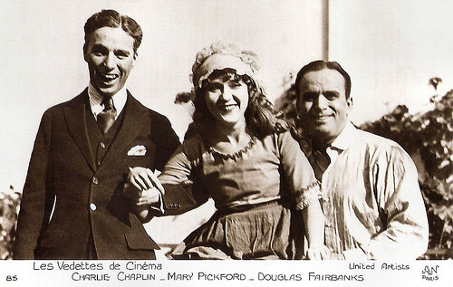 Charlie Chaplin, Mary Pickford and Douglas Fairbanks