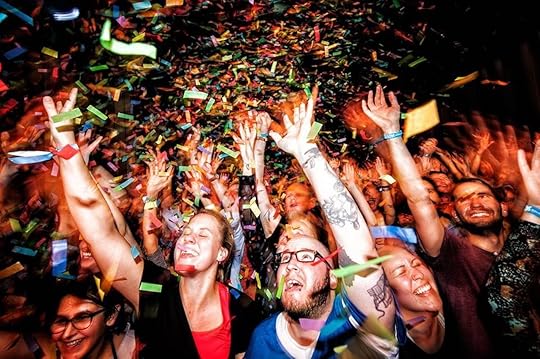 People dancing at the Iceland Airwaves