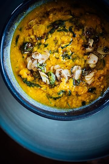garlic arugula dal for SF Chronicle | NIk Sharma