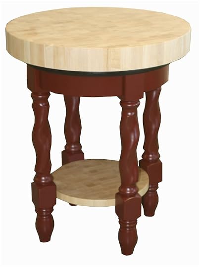 Amish butcher Block Kitchen island solid Wood Round Snack butcher Block Kitchen Table and Chairs