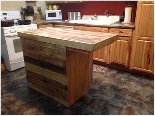 Reclaimed Pallet Kitchen island Table Pallet Kitchen Reclaimed Kitchen Table