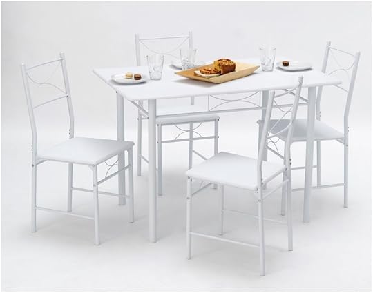 Table and Kitchen Table and Chairs Kitchen and Dining Table 4 Chairs White